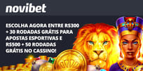 Bônus de boas-vindas para esportes: 100% de bônus até R$ 300 no Novibet Casino